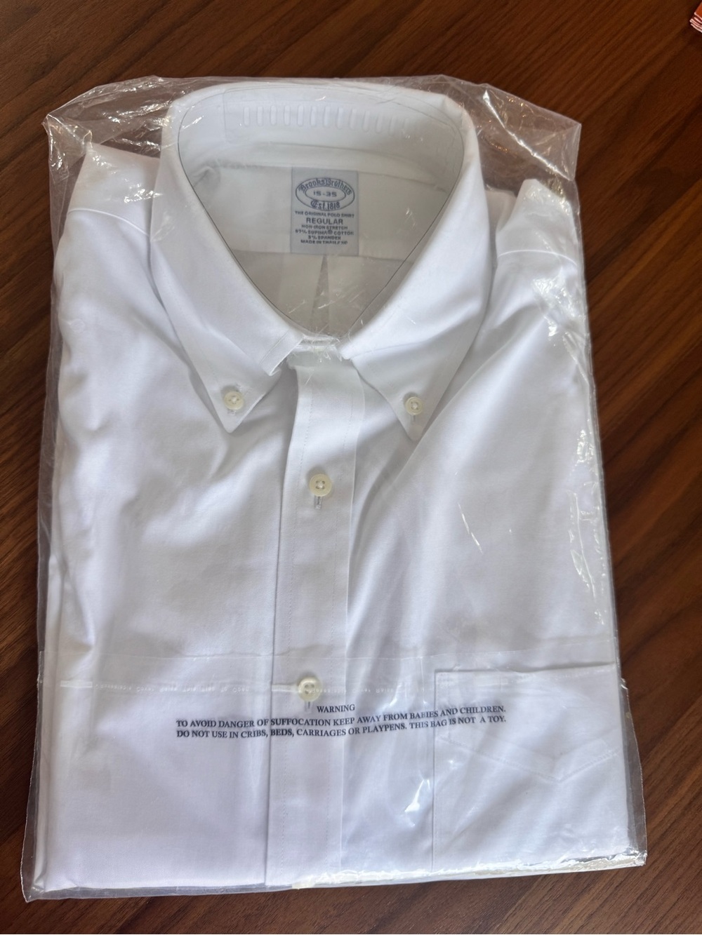 BRAND NEW! Classic White Button-Down Dress Shirt, Regular